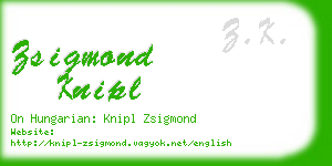 zsigmond knipl business card
